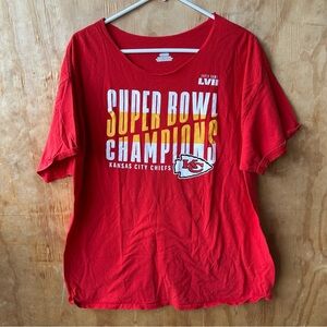 Kansas City Chiefs Super Bowl Red Crewneck Short Sleeve T-Shirt